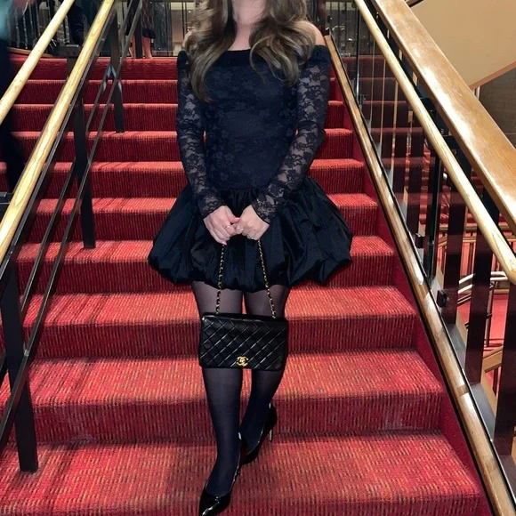 MAJORELLE Black Bubble Skirt Mini Dress - Picture 5 of 5